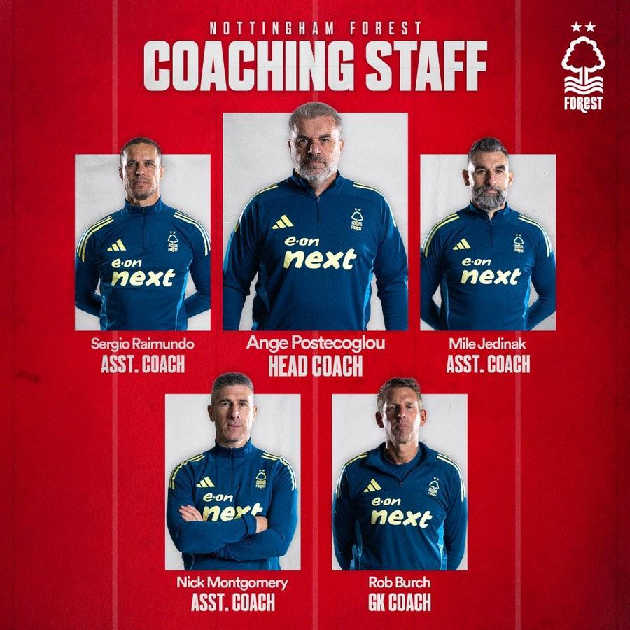 诺丁汉森林官方:耶迪纳克等四人加入澳波教练组